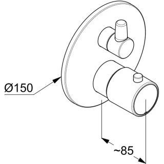 Термостатический смеситель для душа Kludi Zenta SL 388853945 чёрный матовый